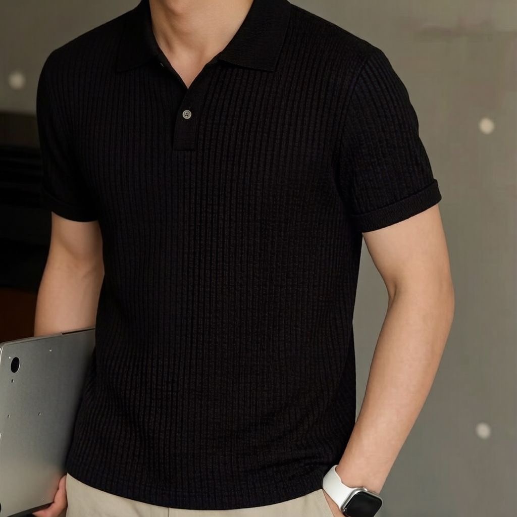 Men’s Luxury Golf Polo Knit T-Shirt – Premium Quality