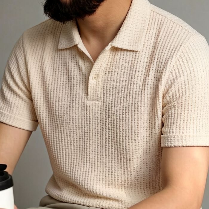 Men’s Luxury Golf Polo Knit T-Shirt – Premium Quality