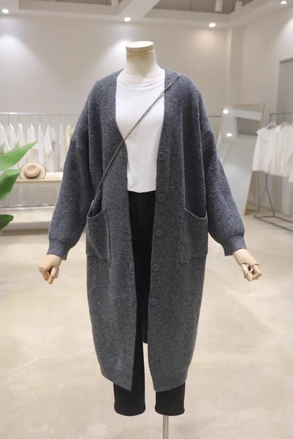 Ladies Premium Longline Knit Cardigan Coat