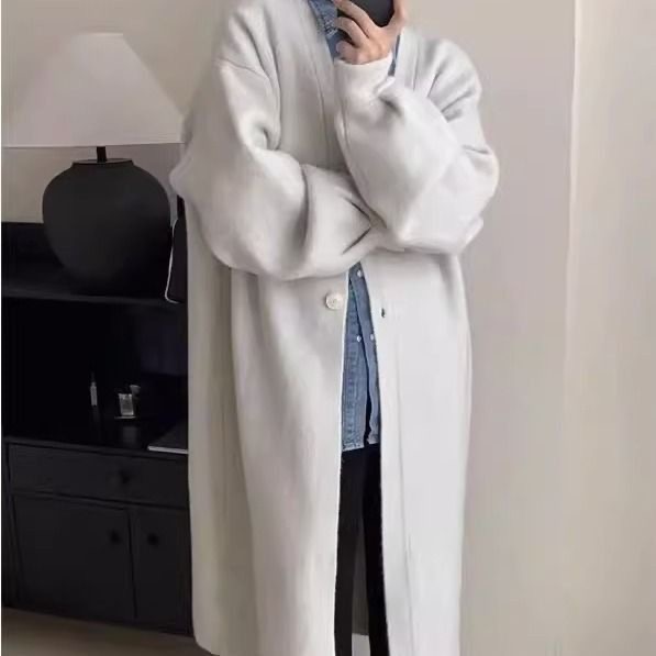 Ladies Premium Longline Knit Cardigan Coat