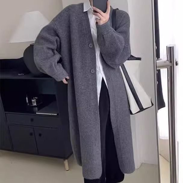 Ladies Premium Longline Knit Cardigan Coat