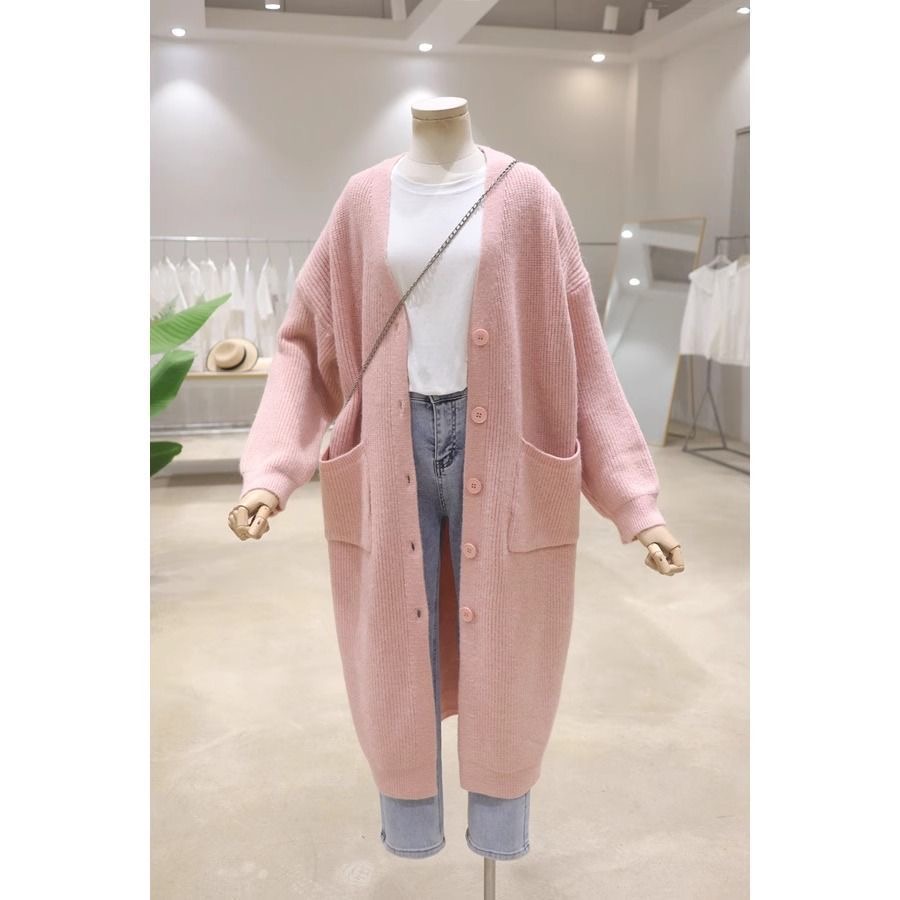 Ladies Premium Longline Knit Cardigan Coat