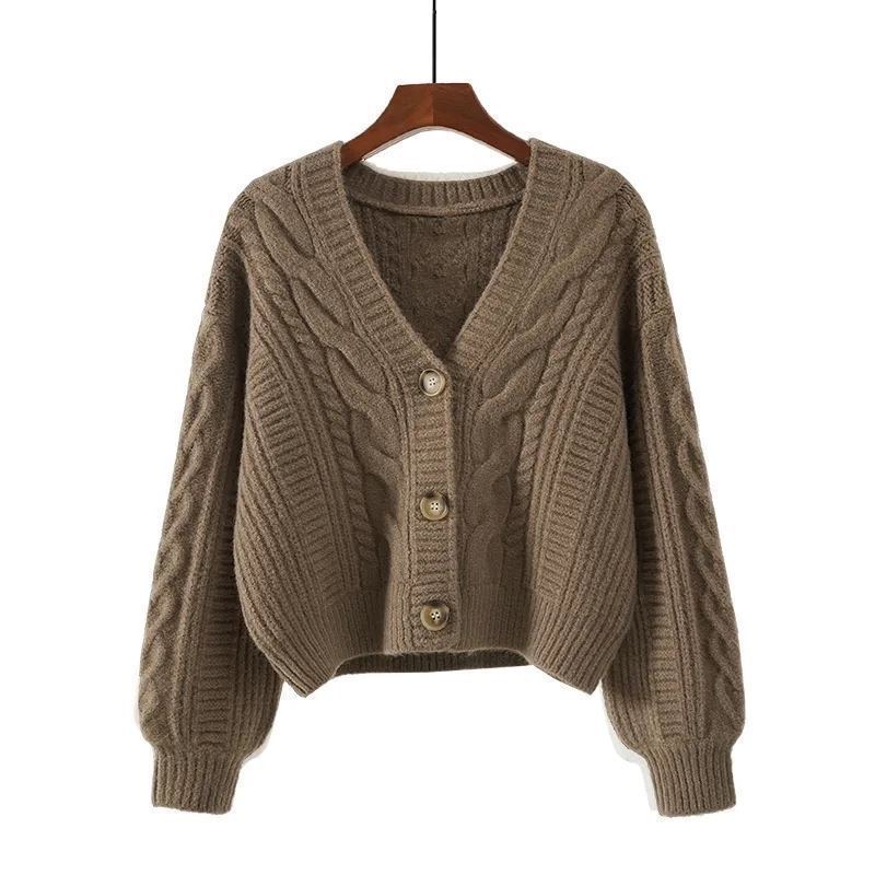 Mini chunky woolen cardigan 