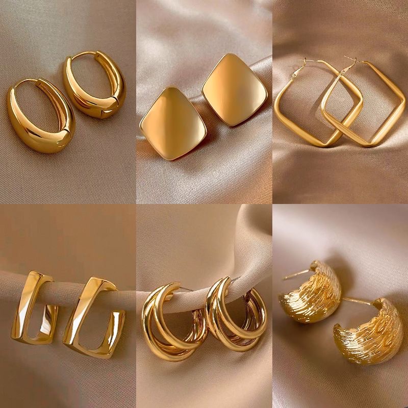 Luxury Gold-Tone Statement Earrings Collection
