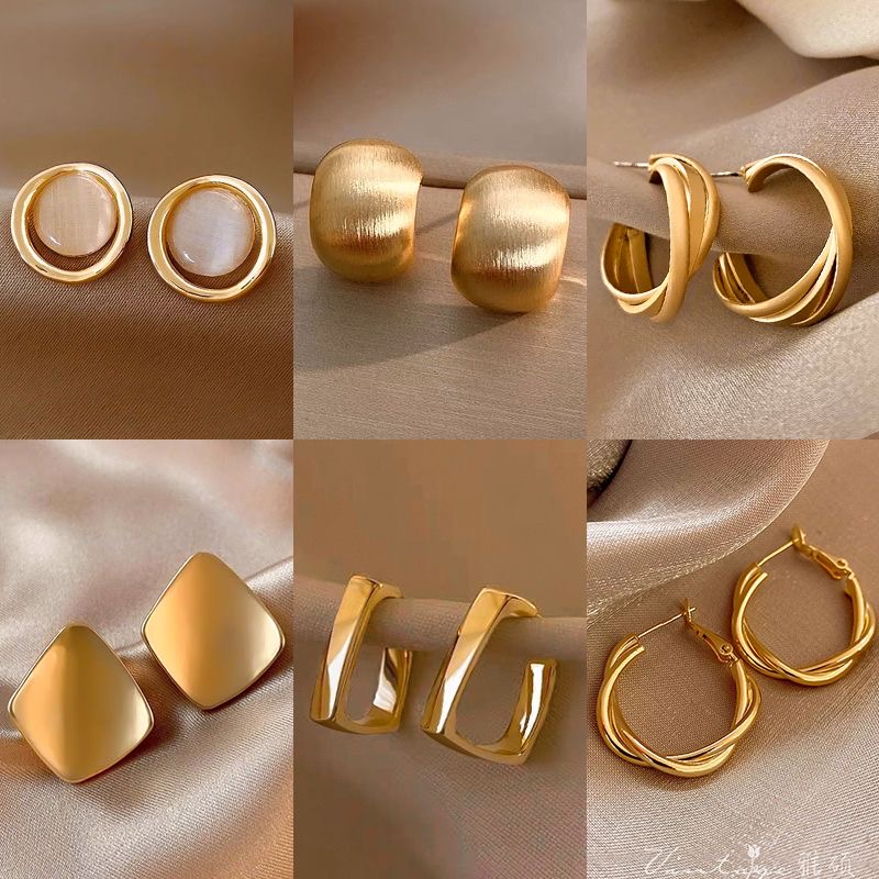 Luxury Gold-Tone Statement Earrings Collection
