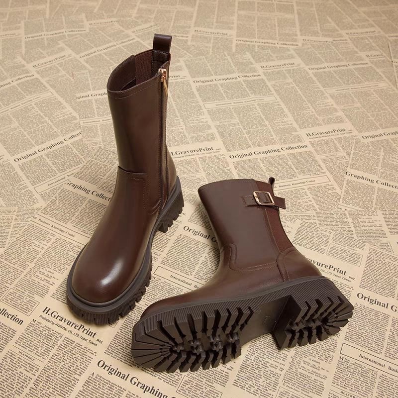 Winter short chunkey boots