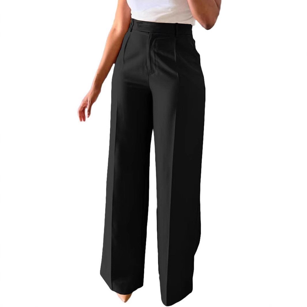High-Waist Wide Leg Tailored Pants
