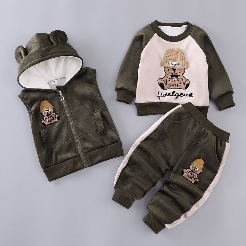CozyBear Unisex 3-Piece Winter Tracksuit for Babies