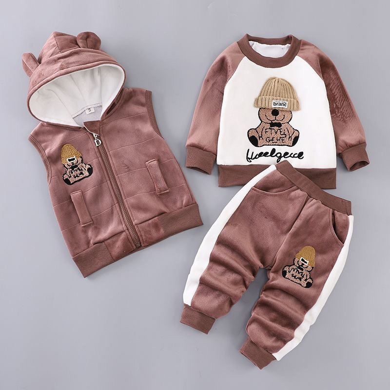 CozyBear Unisex 3-Piece Winter Tracksuit for Babies