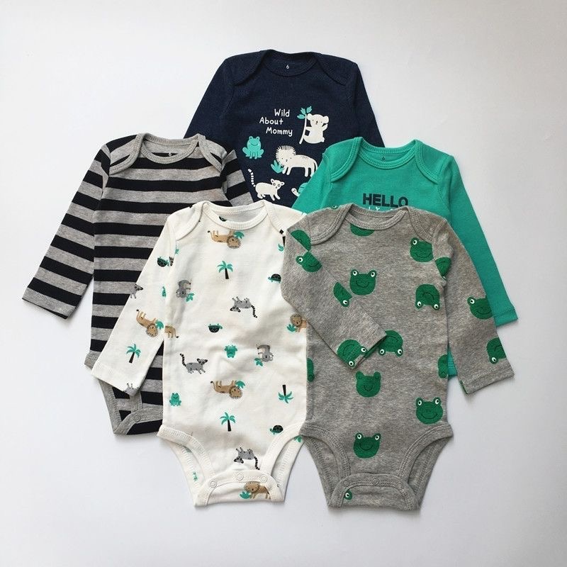 Baby Long Sleeve Printed Bodysuit Set