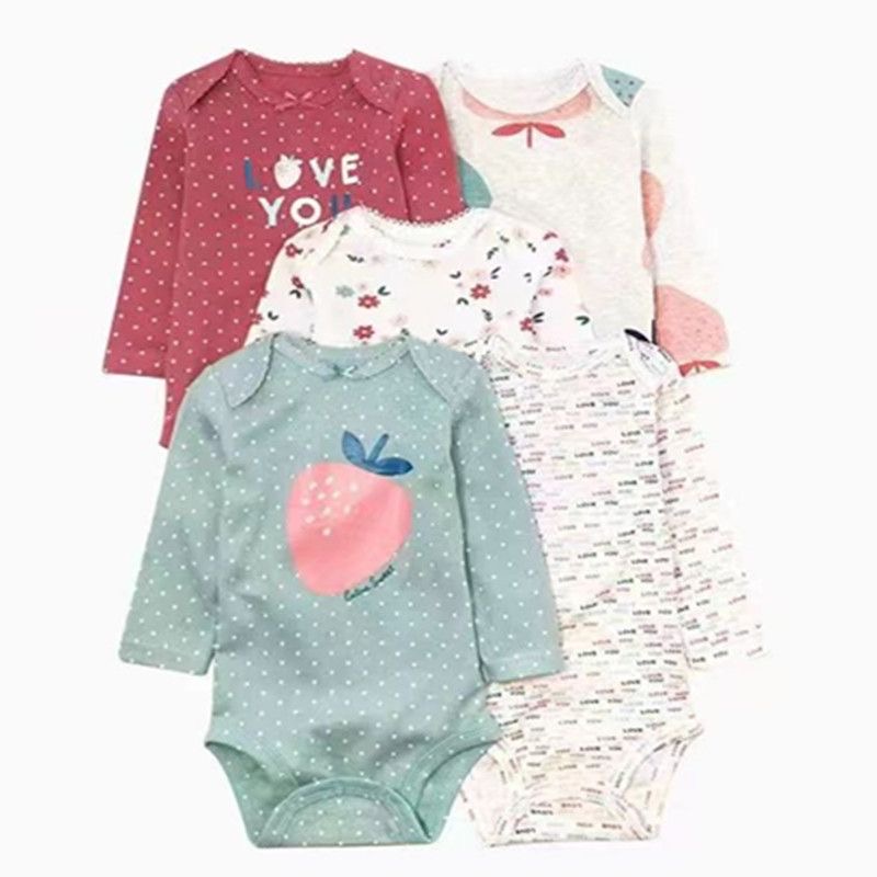 Baby Long Sleeve Printed Bodysuit Set