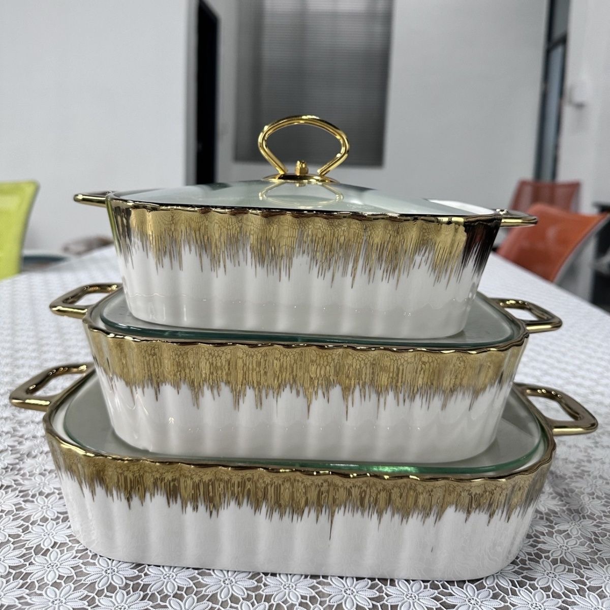 Luxury 3-Piece Food Warmer (3-Tier Buffet Server)