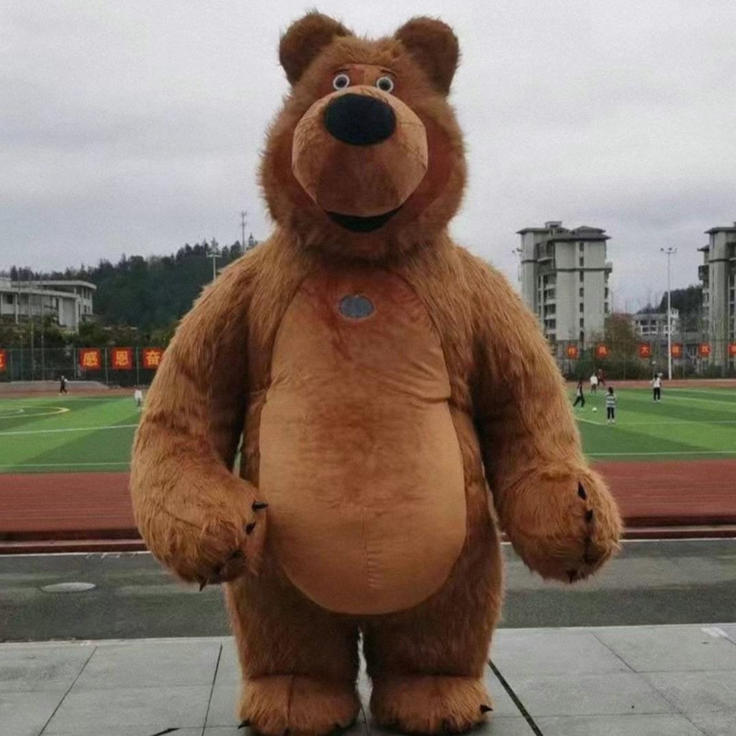 Brown Bear Mascot 