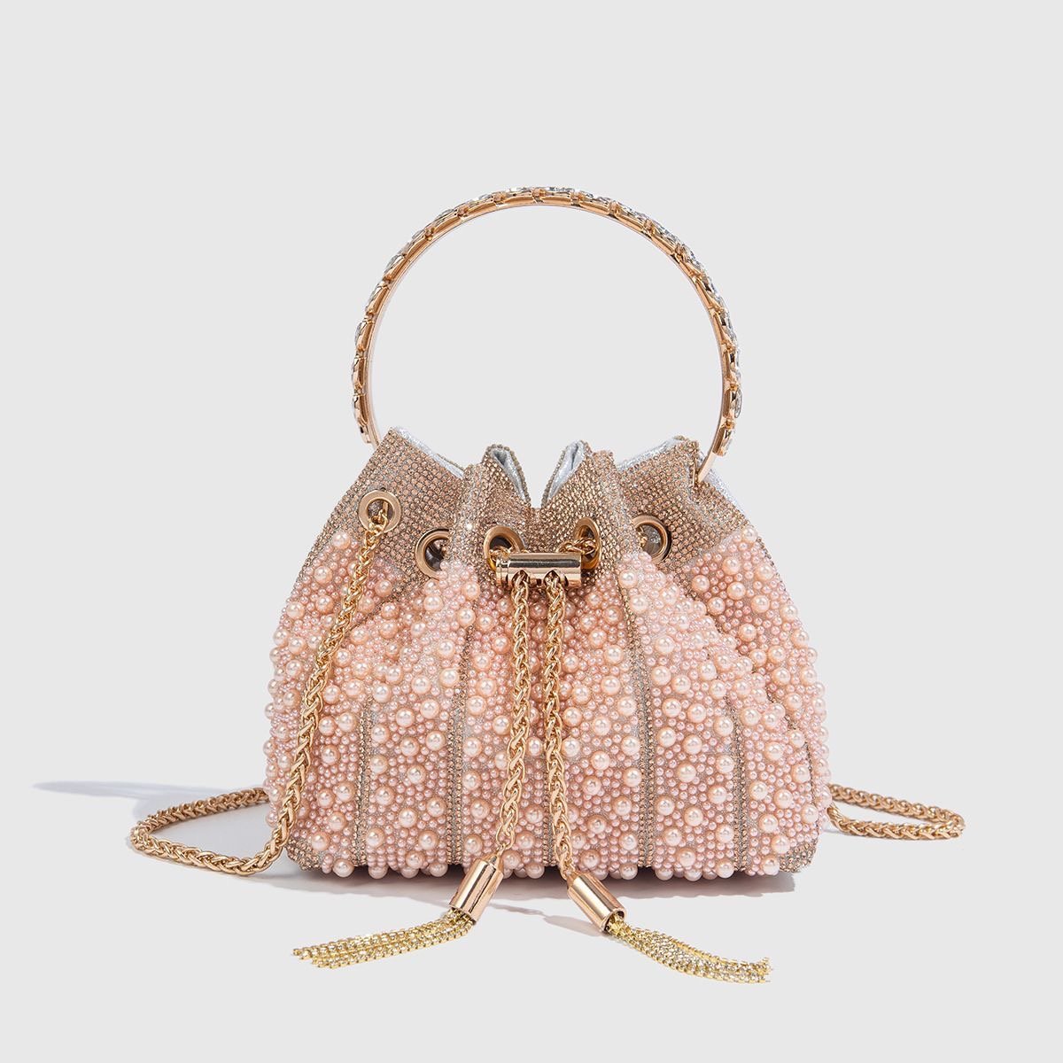 French-Inspired Rhinestone Evening Clutch
