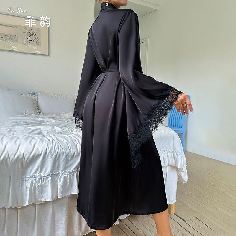 Elegant Satin Lace Night Gown