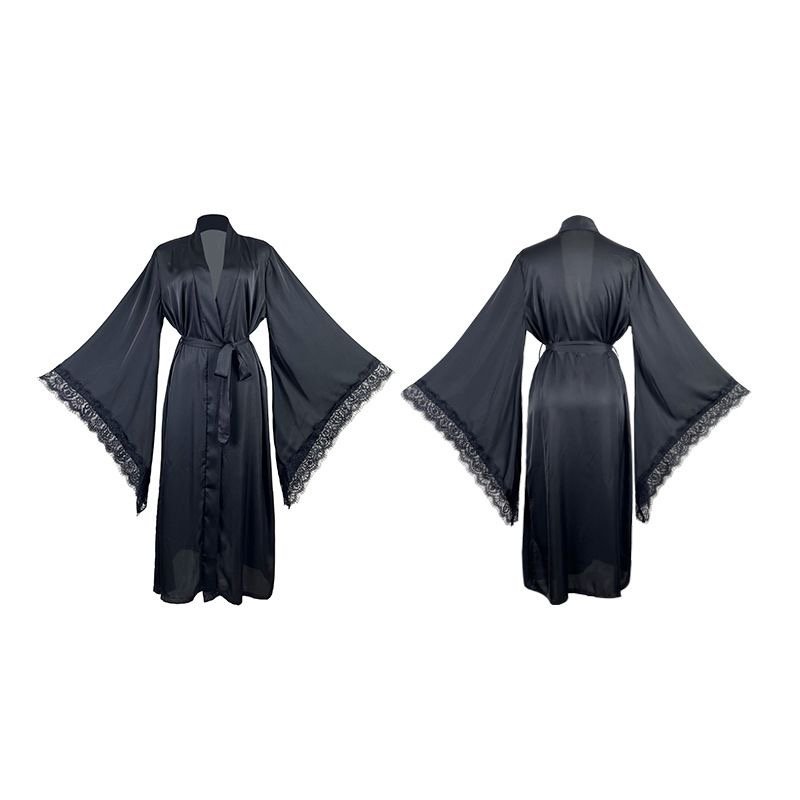 Elegant Satin Lace Night Gown