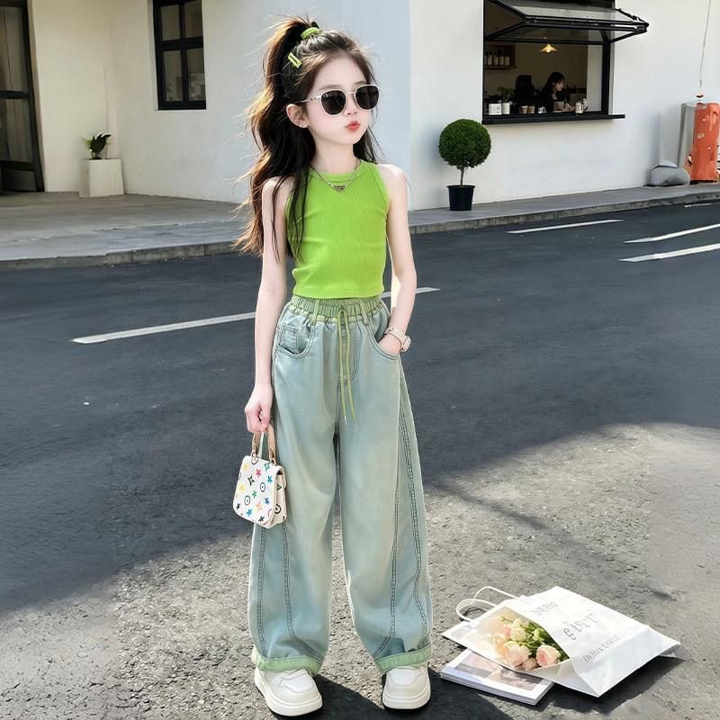 Teen Girls’ Baggy Jeans & Sleeveless Top Set