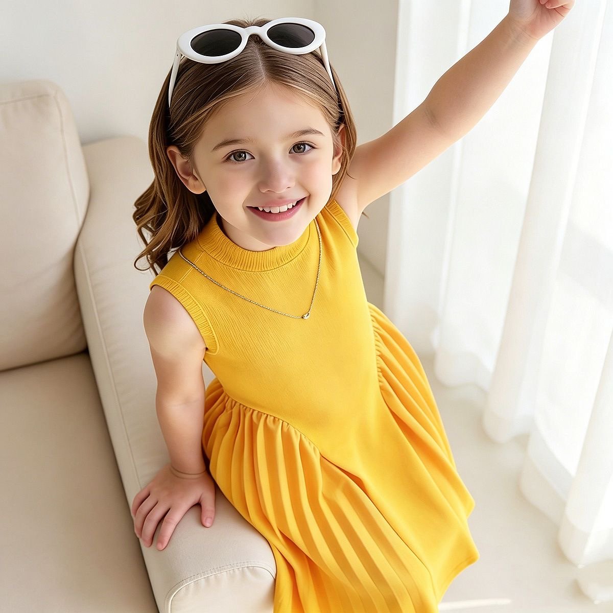 girls pleated dress, cute girls dress, kids pleated dress, girls party dress