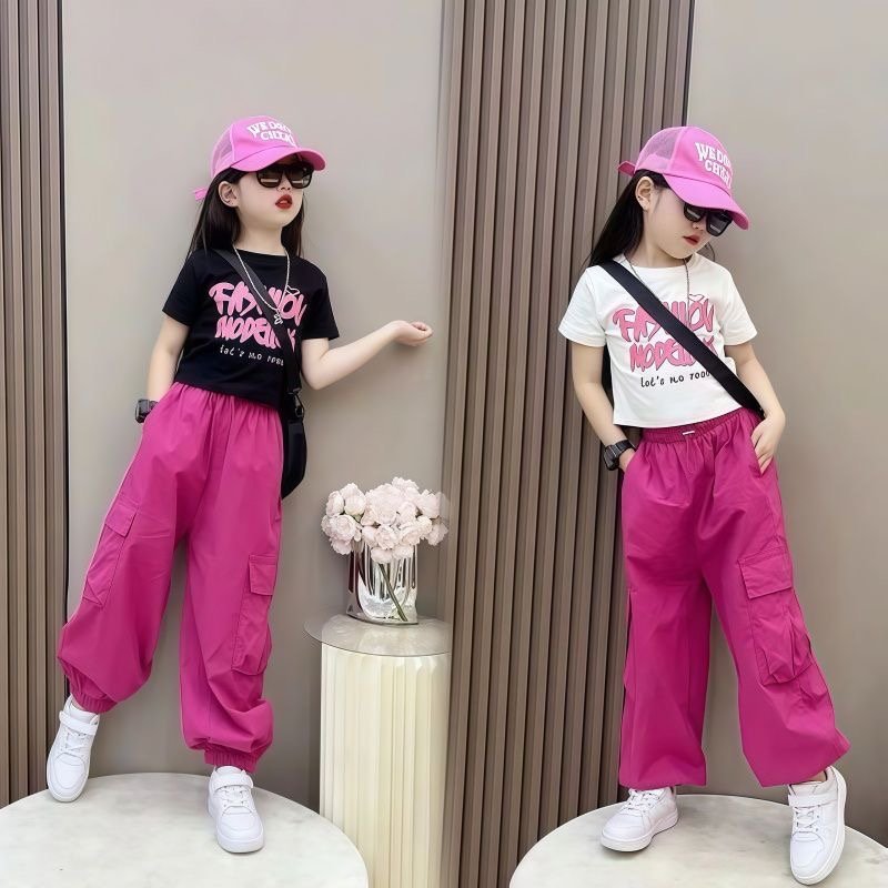 Girls baggy pants set, girls matching outfit, girls two piece outfit, girls casual outfit