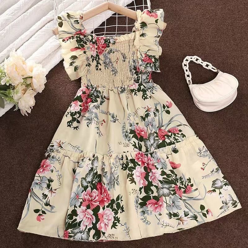 Ruffle Summer Floral Dress for Girls